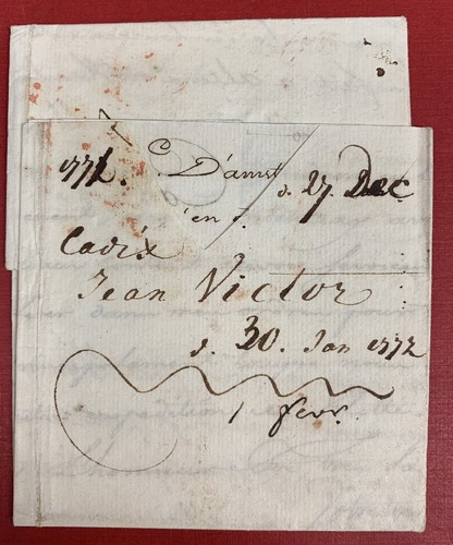 Spain, 1771, Stampless Cover/ Folded Letter, Cadiz to Herrnhut en Saxe (Saxony) - Picture 2 of 5