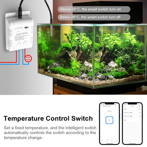 Tuya Smart Temperature Switch 16A 3000W with Energy Consumption Monitoring RF433 - Afbeelding 2 van 11