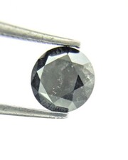 Grau Rund Brillantschliff Natürlicher Diamant 0.80TCW 6.0MM Für Mutter Gift Low