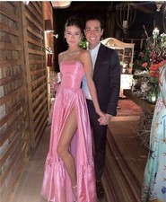 Prom Homecoming Formal LIGHT Pink Long Dress Size 1 Adjustable