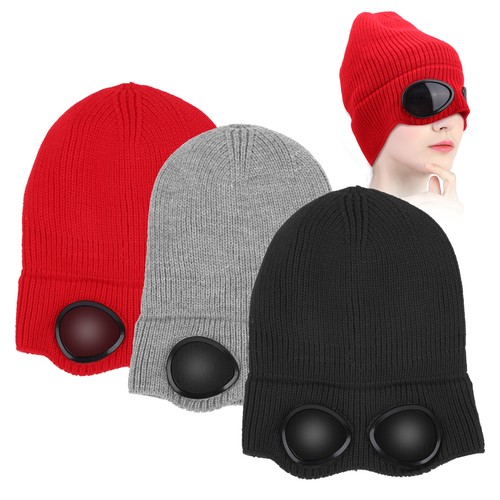 Unisex Beanie Hat Glasses Goggle Winter 