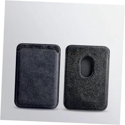 Alcantara Magnetic Wallet Compatible with Apple iPhone Card bag Black