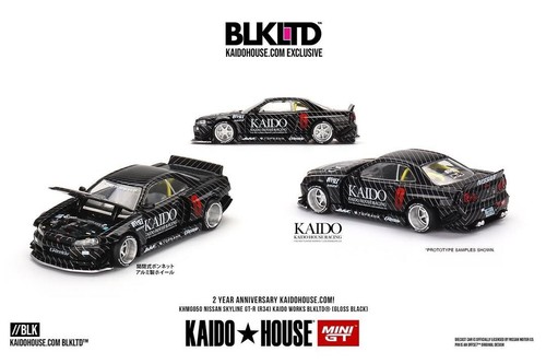 Kaido House BLKLTD BLK LTD Nissan Skyline GT-R R34 #0 MDX #077/200 - SEALED - Picture 2 of 2
