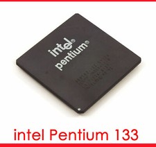 Vintage Ceramic CPU Processor Intel Pentium 133 MHz Socket 5 7 Top Condition 32