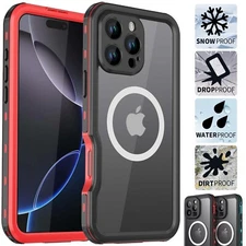 For iPhone 15 16 Pro Max / Plus Waterproof Case Heavy Duty Full MagSafe Cover
