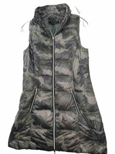 80% White Duck Down 20% Feather Women’s Size Xs Full Zip Long Puffer Vest