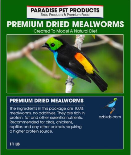 20 lb Dried Mealworms for Birds, Reptiles,Chickens,Pond and Koi Fish