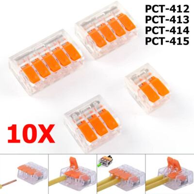10X PCT 412-415 Drahtklemmenverbinder Crimpkopfanschlussklemme Schnelles