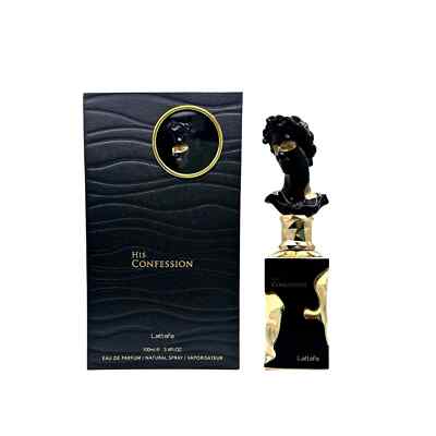 His Confession by Lattafa 3.4oz Eau De Parfum Men New Sealed Box