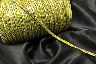 Braid 1/4'' 6mm Bright Gold Per 10 Yards Sewing Trim