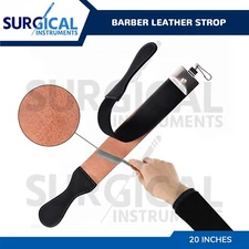 Professional Barber Leather Strop Straight Razor Sharpening Shave Shaving Strap