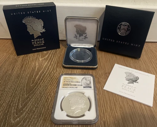 2024 S Silver Peace Dollar First Release NGC PF-70 Ultra Cameo W/ OGP