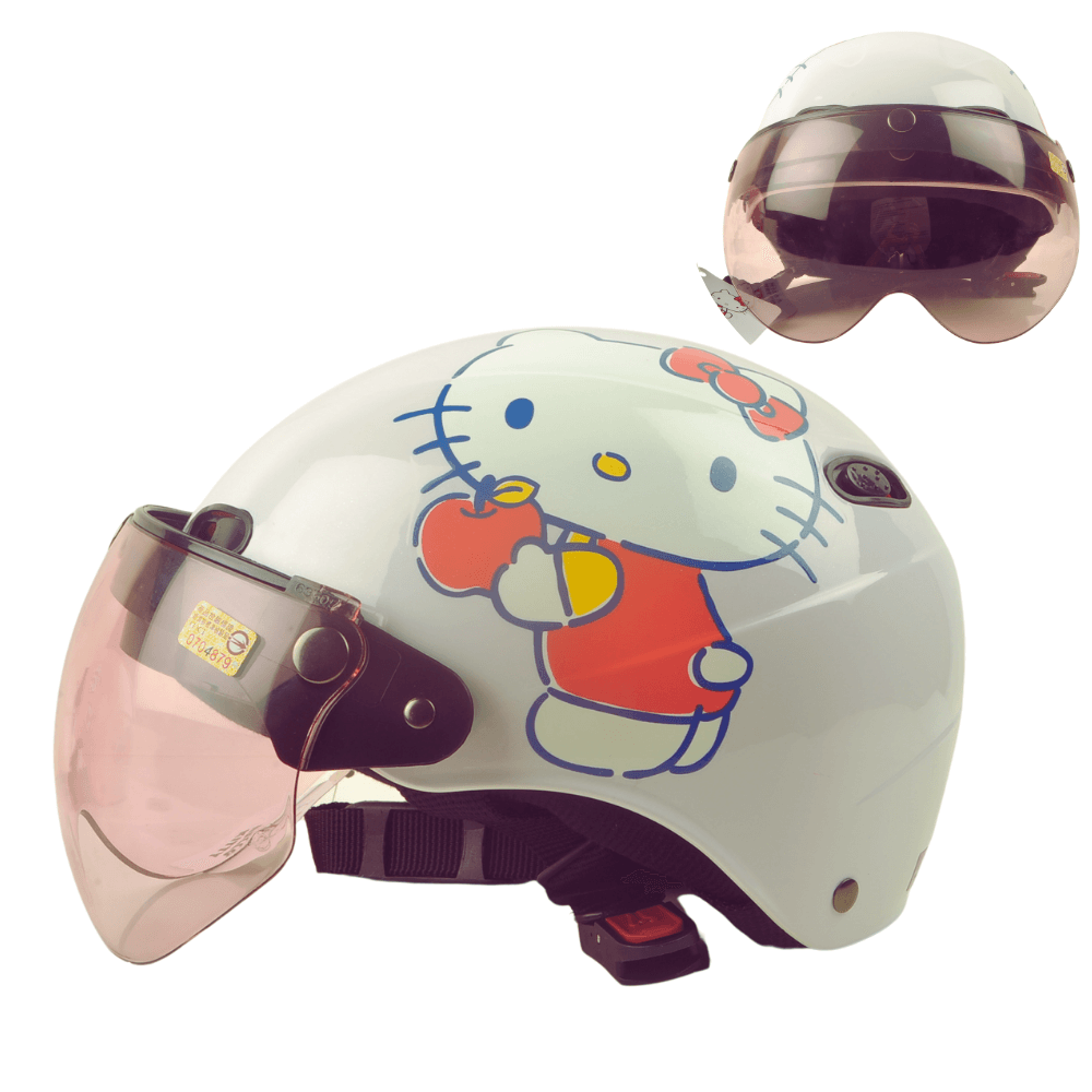 Hello Kitty Adult Motorcycle Half Face Helmet Skull Cap Bike