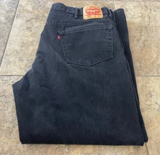Levis 550 Jeans mens 44x32 Relaxed striaght  black Fit 42X32