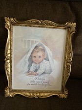 Beautifully Framed Alan Grant Baby Picture 12 x10-1/2