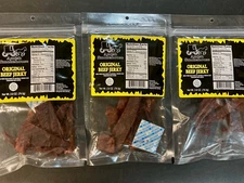 Amish Smokehouse Beef Jerky, (3) 2.8oz bags Original Mild Jerky