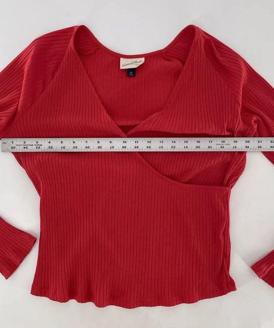 Universal Thread Plus Sz Red Ribbed Wrap Super St… - image 9