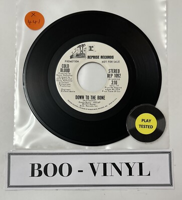 Cold Blood - Down To The Bone 7  promo funk soul vinyl record VG +