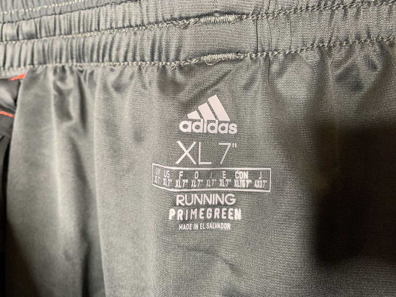 Adidas Mens Gray Primegreen Aeroready Running Shorts Size XL XLarge