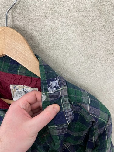 Men's Vintage Flannel Shacket Shirt Size XL Extra Large Lined Long Sleeve - Picture 3 of 8