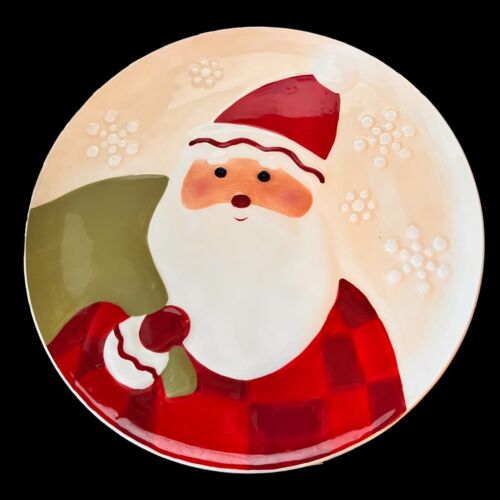 Znak rozpoznawczy duży, talerz Świętego Mikołaja, Boże Narodzenie, 3D, ceramika, 10,5 cala - Zdjęcie 1 z 6
