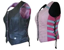 Missing Link Women’s G2 D.O.C. Reversible Leather Safety Vest Hi-Viz Pink G2RVWP