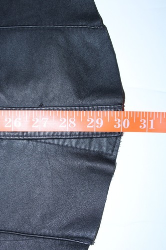 665 One Short of Hell Men's Small Black Leather Snap Button Shirt/Jacket - Picture 14 of 15