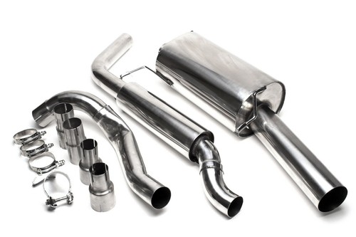 Sistema de escape de acero inoxidable VW Golf 1 descapotable 1x90 mm escape deportivo afilado