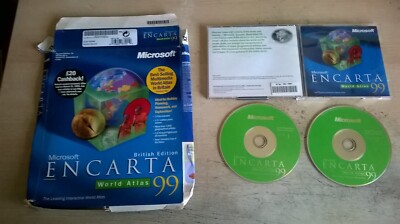 MICROSOFT INCARTA WORLD ATLAS 99 - PC SOFTWARE - ORIGINAL SELTENE BIG BOX EDITION