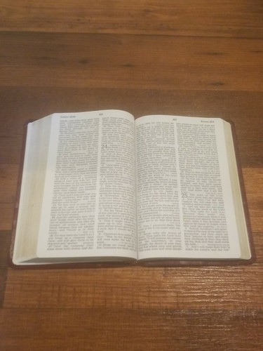 2003 Nelson Holy Bible King James Version Giant Print Letters KJV Brown SC - Foto 9 di 11