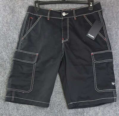 True Religion Cargo Shorts World Tour Straight Cut Mens Size 32