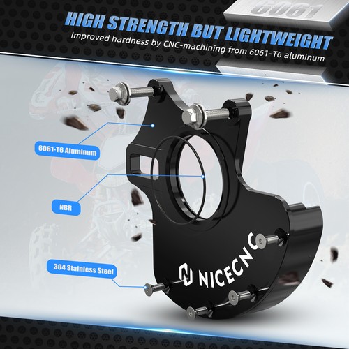 Rear Caliper Bracket Rotor Guard For Honda TRX450R 06-09 TRX450ER 06-14 Black - Picture 4 of 9