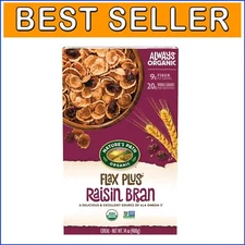 14oz Flax Plus Raisin Bran Cereal - Organic, Fiber-Rich, Non-GMO (12 Count)
