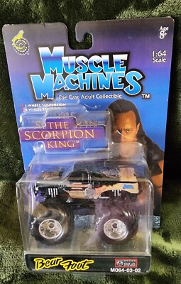 MUSCLE MACHINES The Scorpion King Monster Truck Black. Highly Collectible. NIB