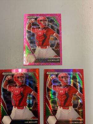 2021 Panini Prizm Draft Pick Rangers Ian Miller Hyper & Velocity Prizm Cards (3)