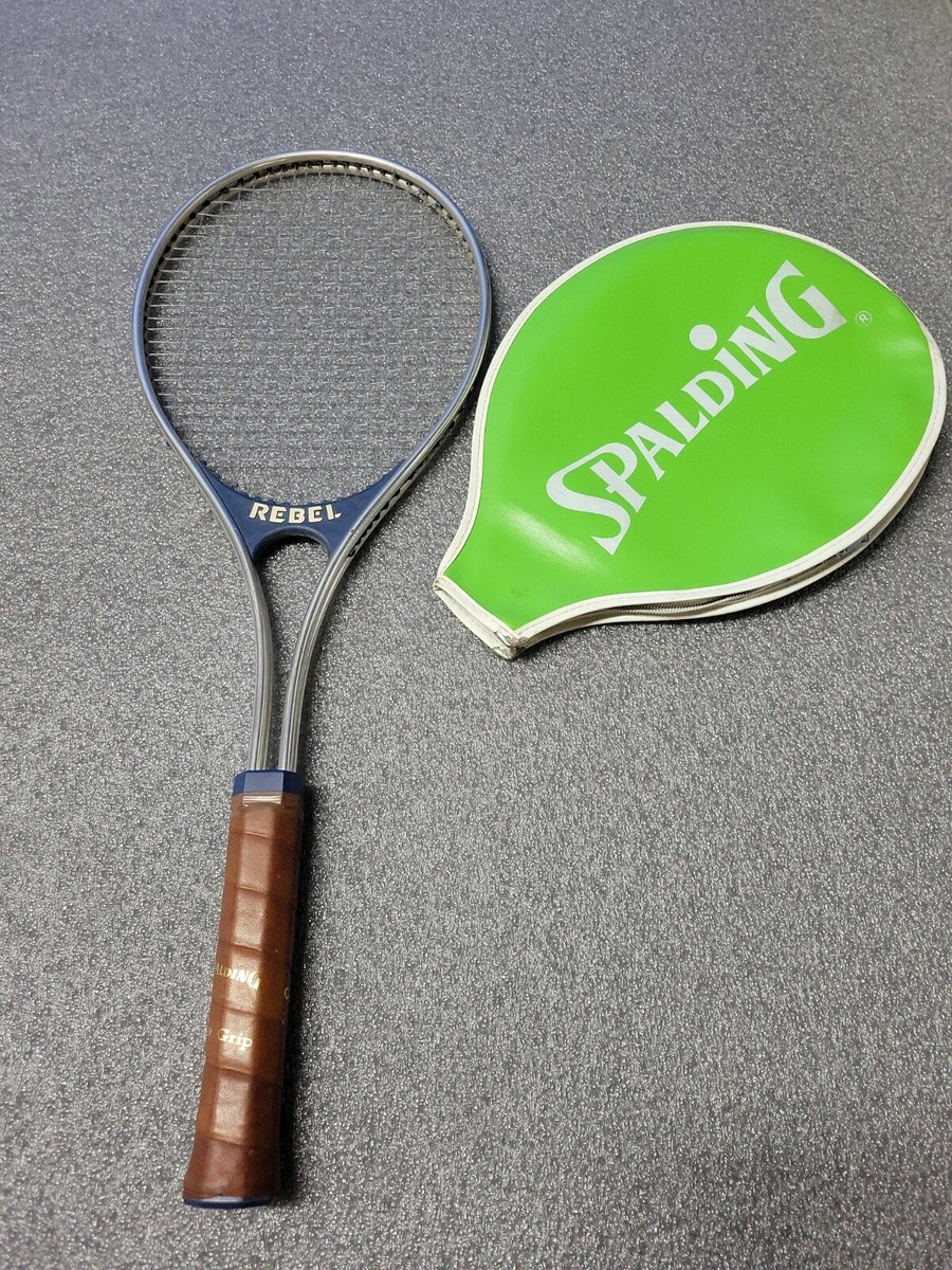 Raquette de tennis Spalding Rebel Pro taille moyenne renforcée en fibre avec étu Raquette de tennis Spalding Rebel Pro taille moyenne renforcée en fibre avec étu