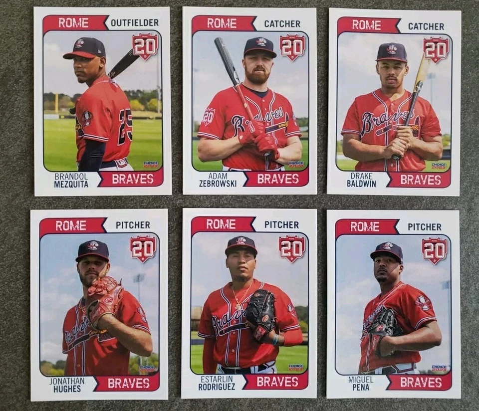 2023 Rome Braves SINGLE CARDS from Team Card Set - CHOOSE YOUR PLAYER - Image 3 of 4