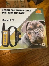 GroovyPets 650 Yard Auto Anti-bark Remote Dog Training Shock Collar, Black