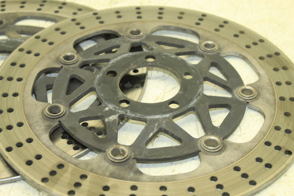 Kawasaki Ninja ZX9R 1995 OEM ROTORES DE FRENO DELANTEROS IZQUIERDO DERECHO DISCOS A-18D Foto 3 de 4