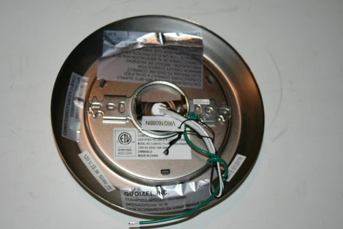 New Quoizel 8" Verge Flush Mount, Brushed Nickel - VRG1608BN - Picture 4 of 4