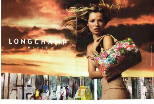 PUBLICITE ADVERTISING    2006   LONGCHAMP  maroquinerie KATE MOSS ( 2 pages) - Picture 1 of 1