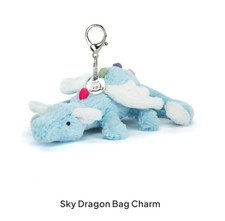 NWT Jellycat Sky Rainbow Dragon Bag Charm - Rare Find - Ready to Ship