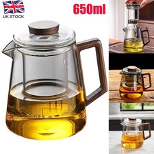 Heat Resistant Glass Teapot With Strainer Filter Infuser Tea Pot Anti-Scalding