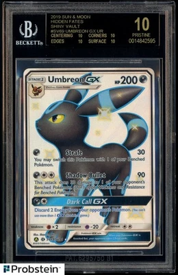 2019 Pokemon S & M Hidden Fates Shiny Vault #SV69 Umbreon Gx BGS 10 BLACK LABEL
