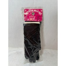 NOS VTG 70s Finale Handlovers Driving Gloves Women One Size Black Nylon Spandex