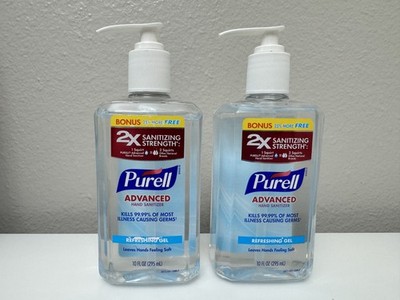 Lot of 2 Purell Advanced Refreshing Gel Hand Sanitizer 10 fl oz EXP 2022