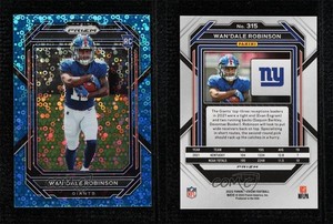2022 Panini Prizm Rookies No Huddle Blue /79 Wan'Dale Robinson #315 Rookie RC