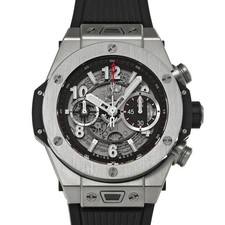 HUBLOT Big Bang Unico Titanium 411.NX.1170.RX Matte Black Skeleton Men's #W971 2