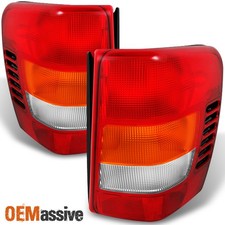 Fit 99-04 Jeep Grand Cherokee Red Amber Tail Lights L R Replacement Fit 99-04 Jeep Grand Cherokee Red Amber Tail Lights L R Replacement