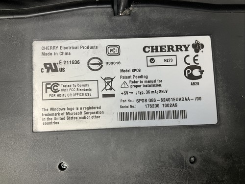 Pair x2 Cherry 6240 Series USB Computer Keyboard Trackpad SPOS G86-62401EUADAA - Picture 10 of 11